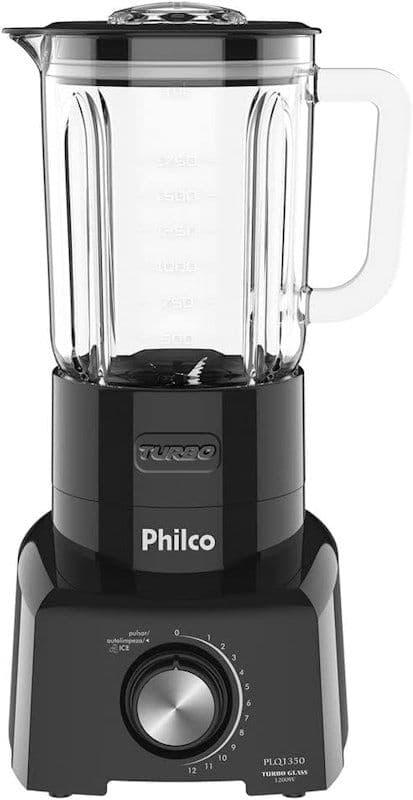 Liquidificador Vidro 3,2L Turbo Glass Preto 220V